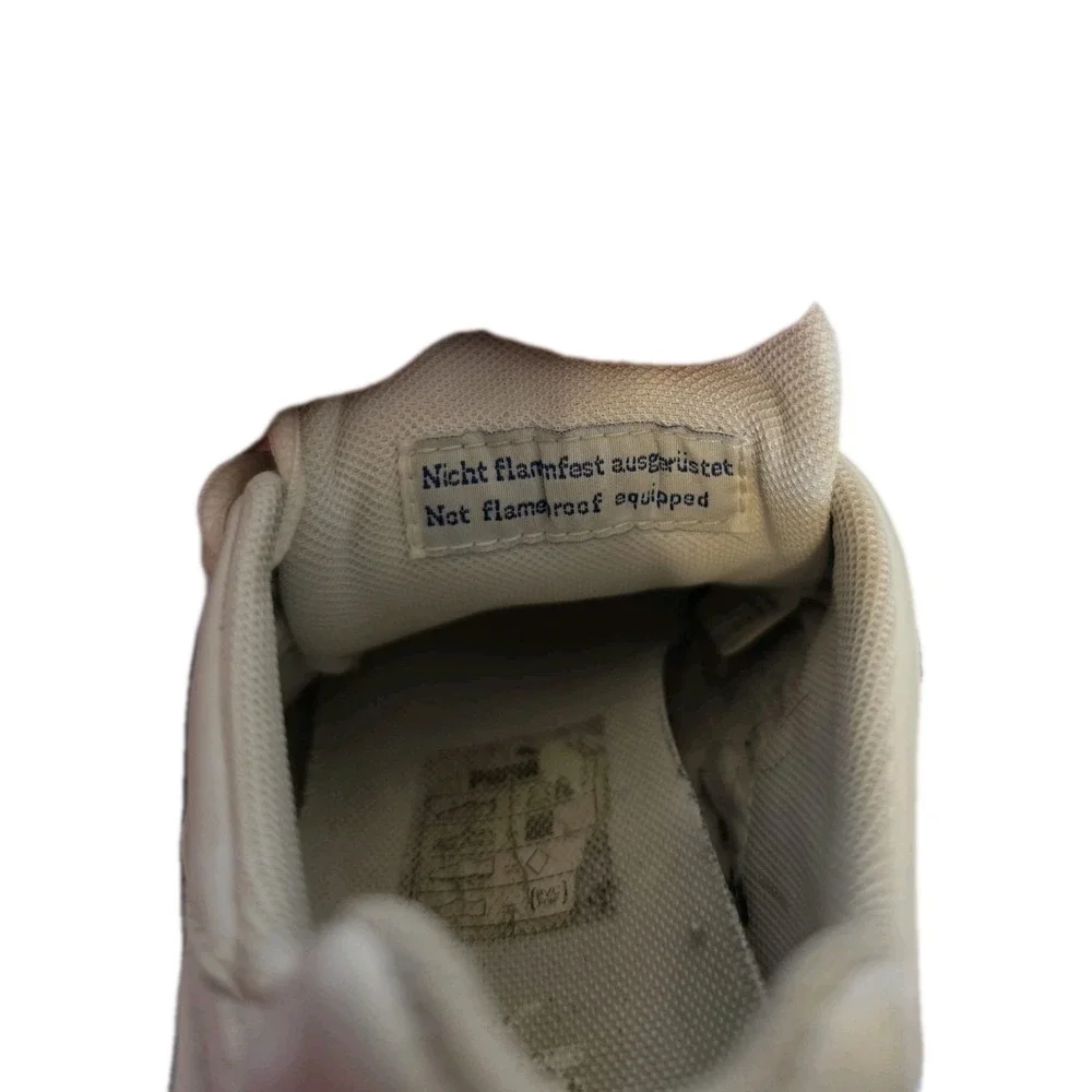 Puma Speed Cat Womens Size US W8 Low White Leather W Gold Netting Sneakers‎